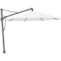 AMPELSCHIRM 400x400 cm Weiß  - Anthrazit/Weiß, KONVENTIONELL, Textil/Metall (400/400cm) - Glatz
