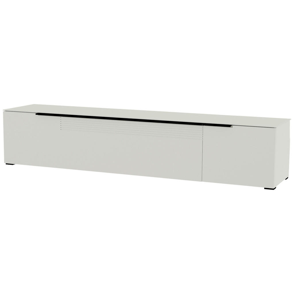 Thumbnail - Moderano Lowboard, Schwarz, Weiß, Metall, 3 Fächer, 210x43x45 cm, Beimöbel erhältlich, Abdeckplatte aus Glas, Wohnzimmer...