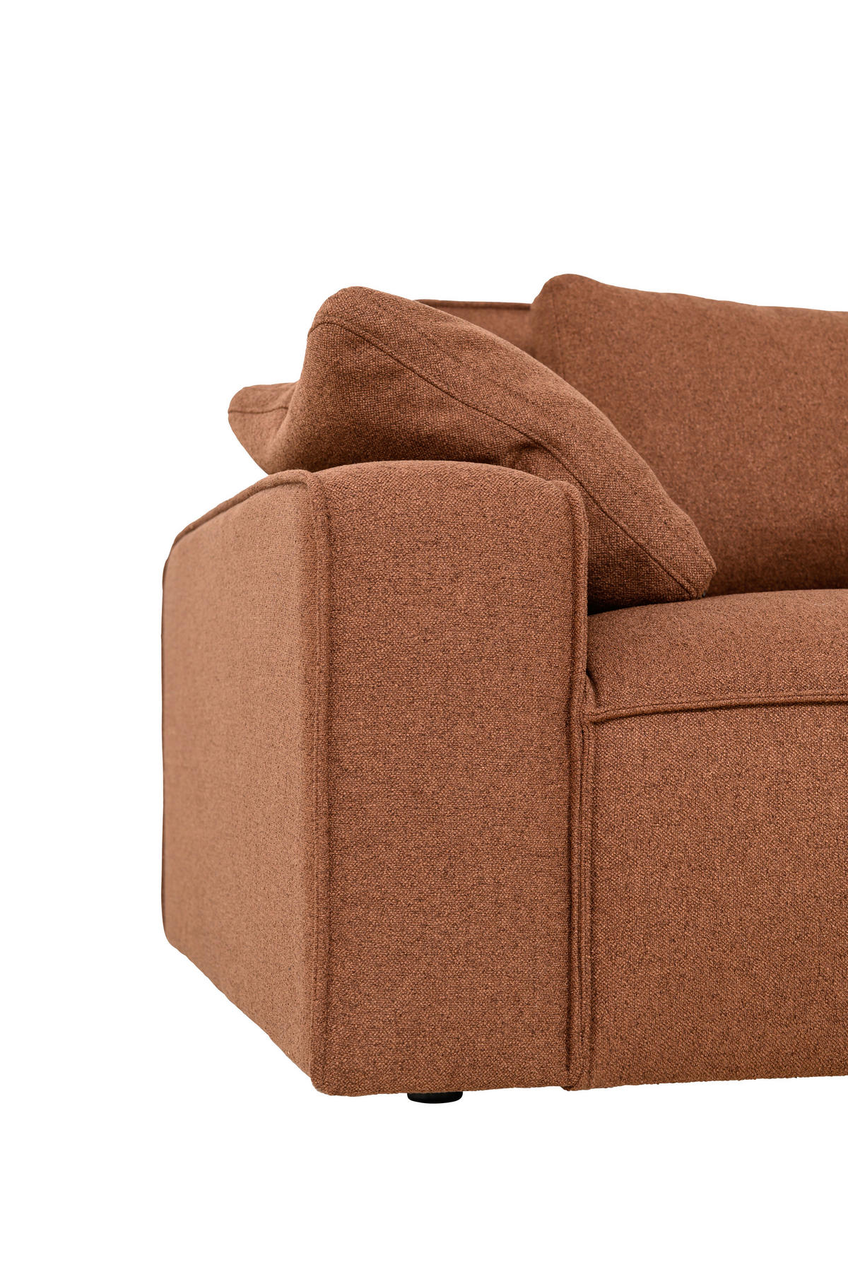 3-SITS SOFFA i brun  - brun/svart, Klassisk, metall/trä (246/78/111cm) - Novel