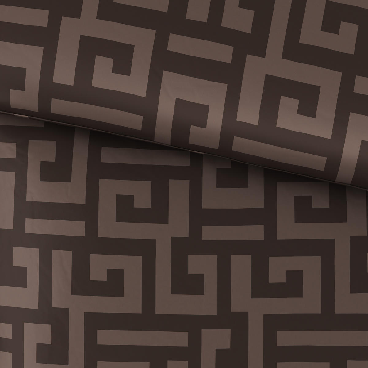 OBOJSTRANNÁ POSTEĽNÁ BIELIZEŇ, satén, hnedá, 155/220 cm - hnedá, Basics, textil (155/220cm) - Bio:Vio