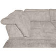WOHNLANDSCHAFT in Struktur Creme  - Creme/Schwarz, KONVENTIONELL, Textil/Metall (253/357/188cm) - Carryhome
