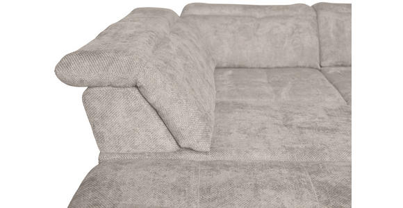 WOHNLANDSCHAFT in Struktur Creme  - Creme/Schwarz, KONVENTIONELL, Textil/Metall (253/357/188cm) - Carryhome
