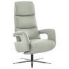 RELAXSESSEL in Leder Silberfarben  - Edelstahlfarben/Silberfarben, Design, Leder/Metall (76/119/86cm) - Dieter Knoll