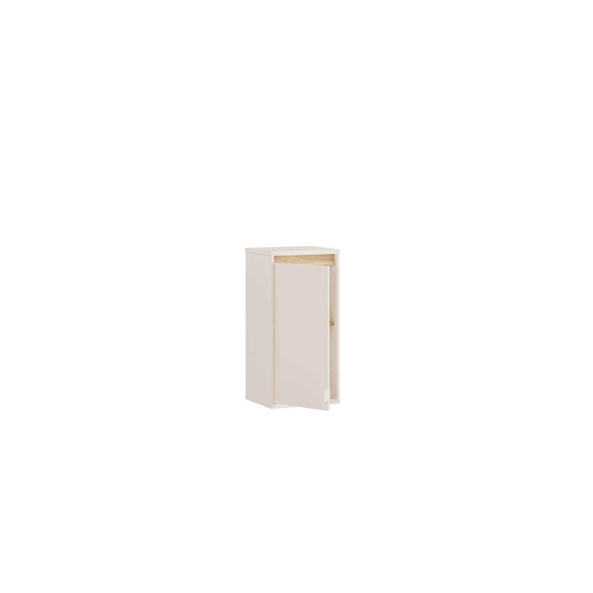 Comodă 38,4/78,4/33 cm  - culoare lemn stejar/nisipiu, Basics, metal/material pe bază de lemn (38,4/78,4/33cm) - Xora