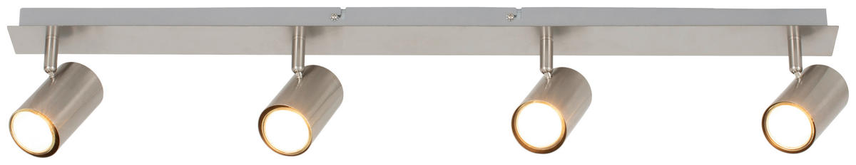 DECKENLEUCHTE    85/15/10,5 cm  - Nickelfarben, Trend, Metall (85/15/10,5cm) - Novel