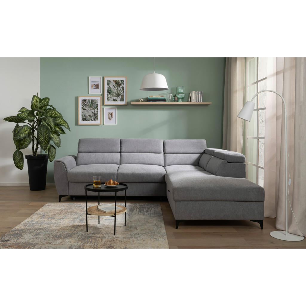 Thumbnail - Carryhome Ecksofa, Grau, Textil, 5-Sitzer, Ottomane rechts, L-Form, 255x217 cm, Wohnzimmer, Sofas & Couches, Wohnlandsch...