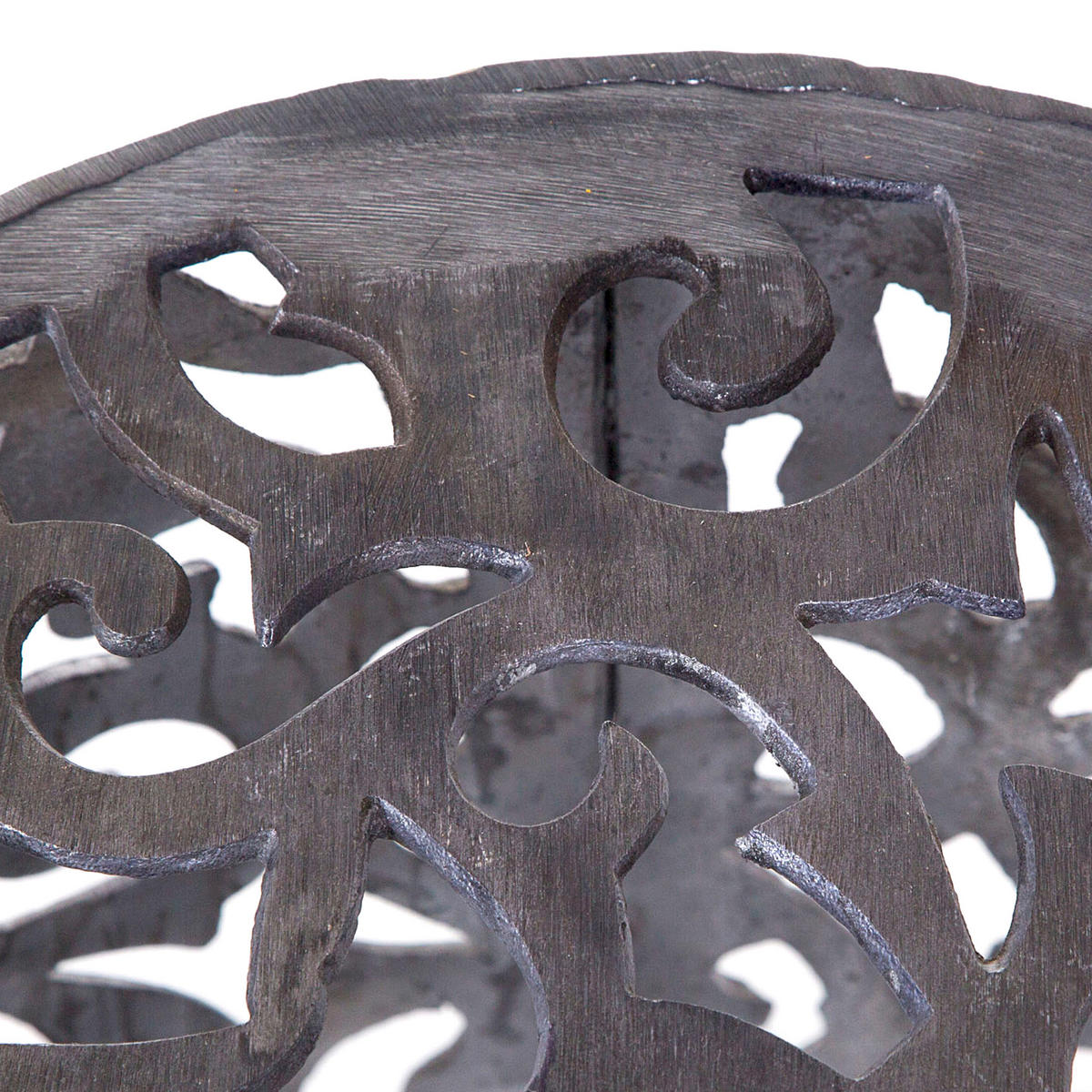 BEISTELLTISCH in Metall 37/37/44 cm  - Schwarz, Design, Metall (37/37/44cm)