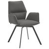 CHAISE ACCOUDOIRS  in acier  - gris clair/anthracite, Design, métal/textile (63/86/60cm) - Venjakob