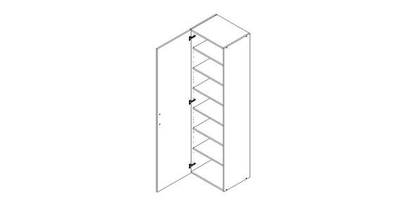 SCHRANK 40/185/40 cm  - Chromfarben/Weiß, KONVENTIONELL, Holzwerkstoff/Kunststoff (40/185/40cm) - Xora