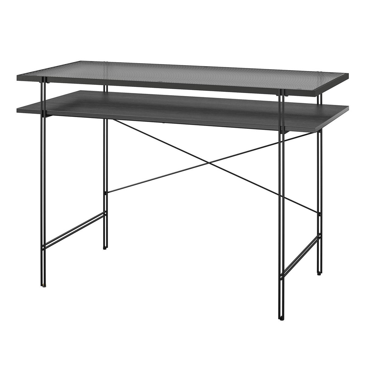 COMPUTERTISCH 110/75/50 cm  - Eichefarben/Schwarz, Design, Holzwerkstoff (110/75/50cm) - MID.YOU