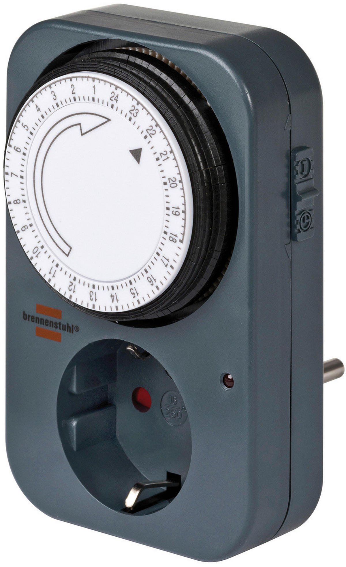 ZEITSCHALTUHR - Anthrazit, Basics, Kunststoff (7/8/12cm) - Brennenstuhl