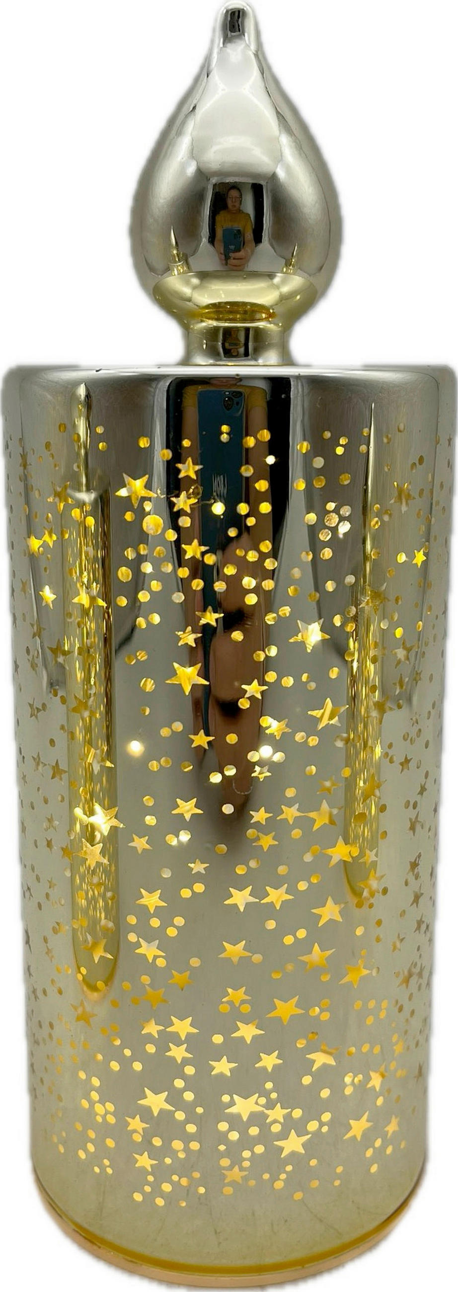 LED-KERZE  - Goldfarben, LIFESTYLE, Glas (7,5/20,5cm) - X-Mas