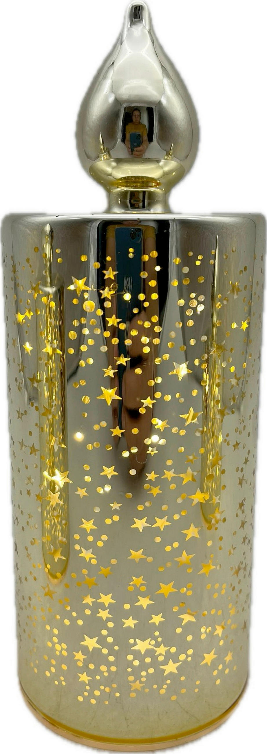 LED-KERZE  - Goldfarben, LIFESTYLE, Glas (7,5/20,5cm) - X-Mas