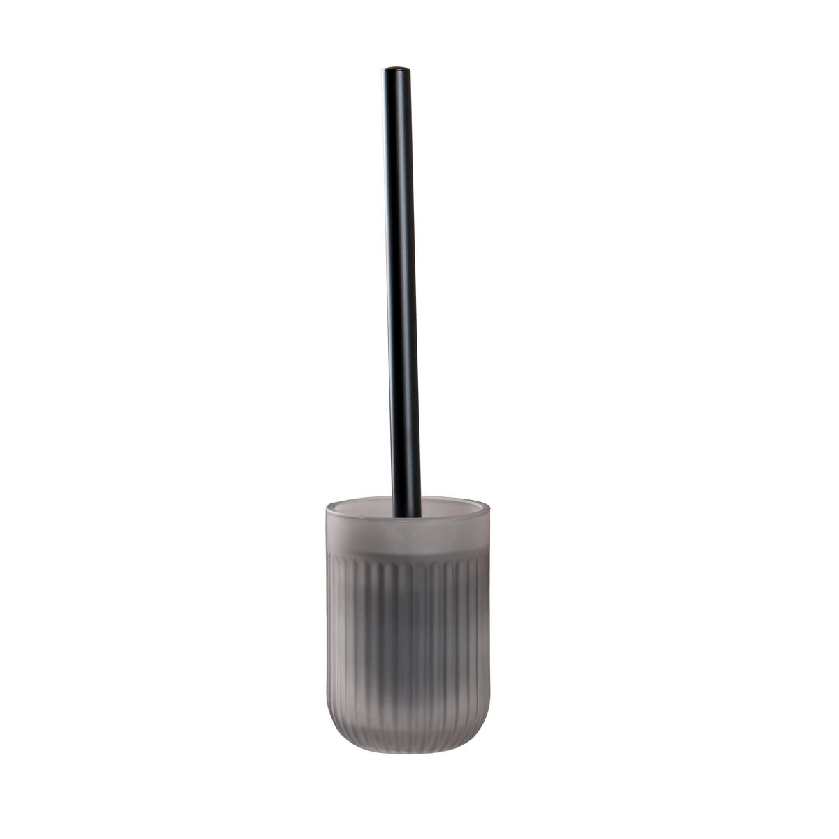 WC-BÜRSTENGARNITUR in Metall  Kunststoff   - Schwarz/Grau, Basics, Glas/Kunststoff (9/36,5/9cm) - Sadena