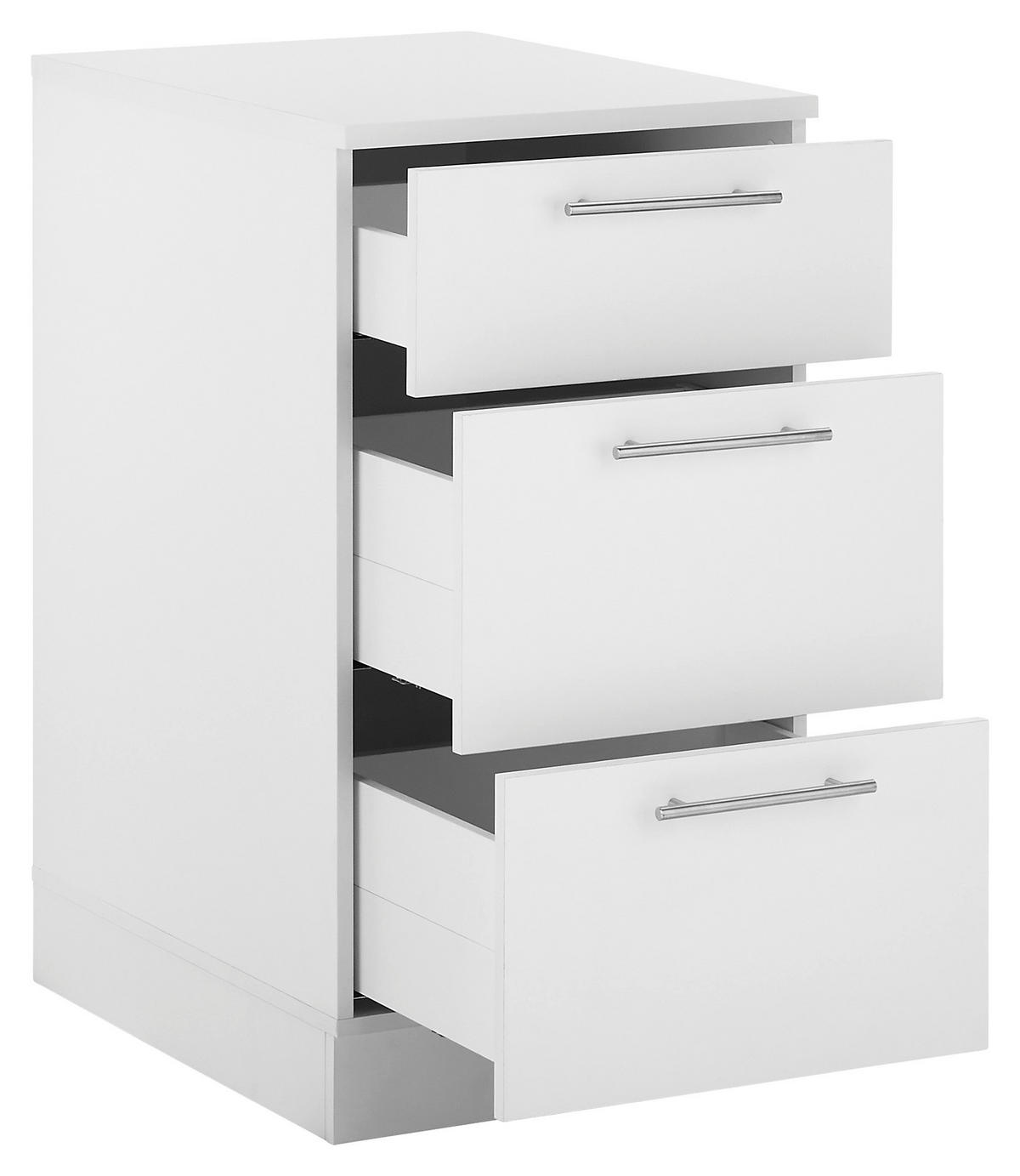MEHRZWECKSCHRANK 50/92/68 cm  in Weiß  - Chromfarben/Schwarz, Design, Holzwerkstoff/Kunststoff (50/92/68cm)