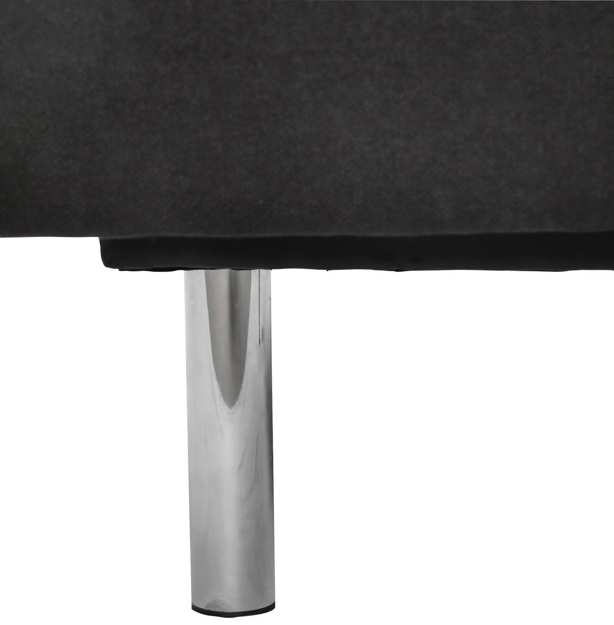 SCHLAFSOFA Samt Creme, Grau, Schwarz  - Silberfarben/Creme, Design, Textil/Metall (182/87/90cm) - P & B