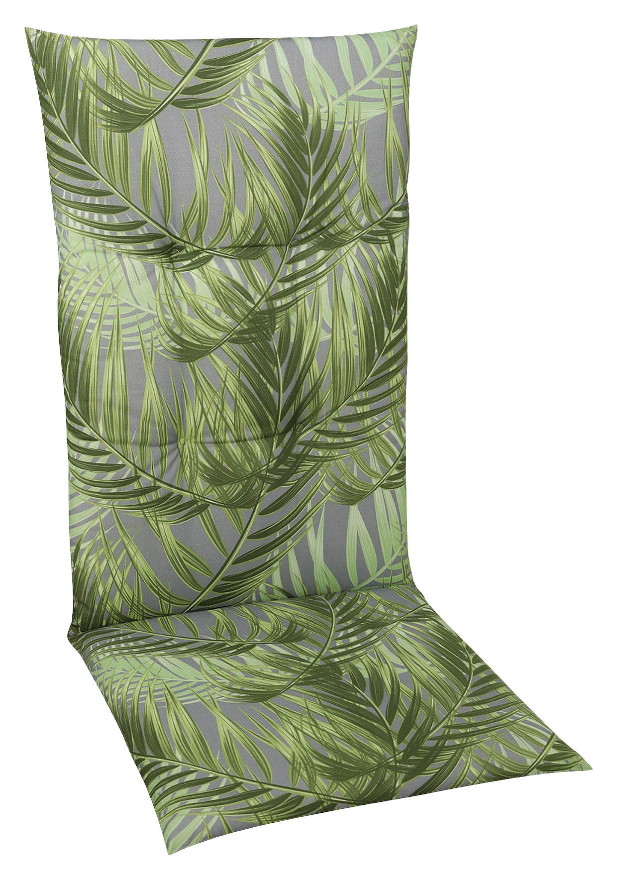 SESSELAUFLAGE in Grau, Grün Blätter  - Grau/Grün, Design, Textil (48/5/108cm)