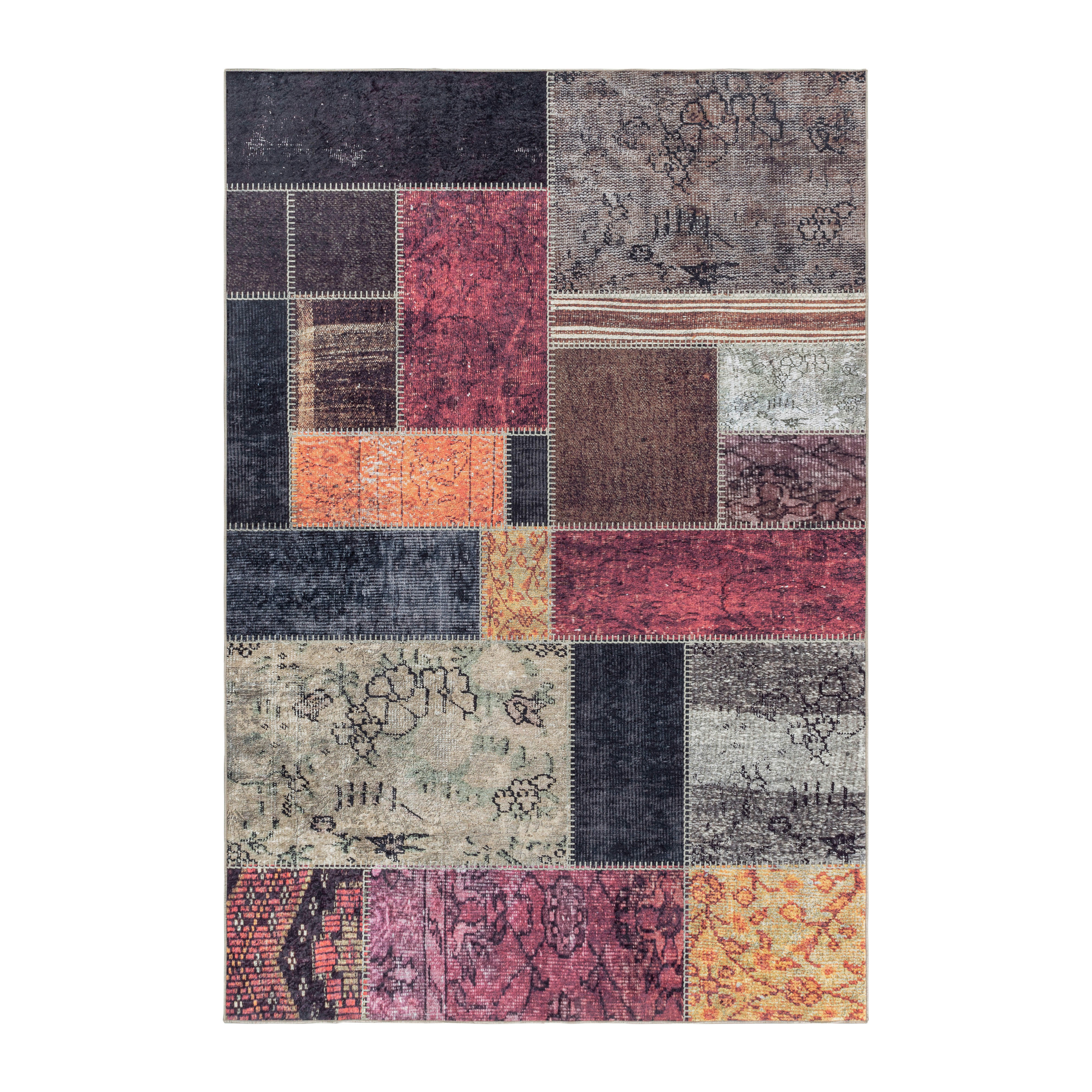 FLACHWEBETEPPICH 80/150 cm Fiesta  - Multicolor, Design, Leder/Textil (80/150cm) - Novel