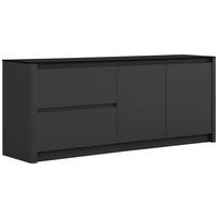 KÜCHENLEERBLOCK Curve Noir  in Anthrazit, Schwarz  - Anthrazit/Schwarz, MODERN, Holzwerkstoff (223,2/91,9/60cm) - home24
