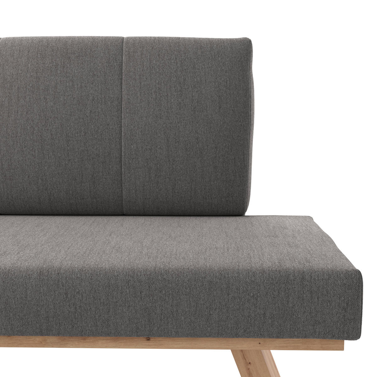 ECKBANK 150/185 cm Webstoff Grau   - Eichefarben/Grau, KONVENTIONELL, Textil (150/185cm) - Livetastic