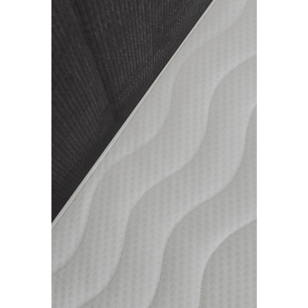 Thumbnail - Welnova Boxspringbett, Anthrazit, Textil, Tanne, H3 + H4, 7-Zonen, Höhe ca. 19 cm, 160x200 cm, Topper durchgehend, Partn...