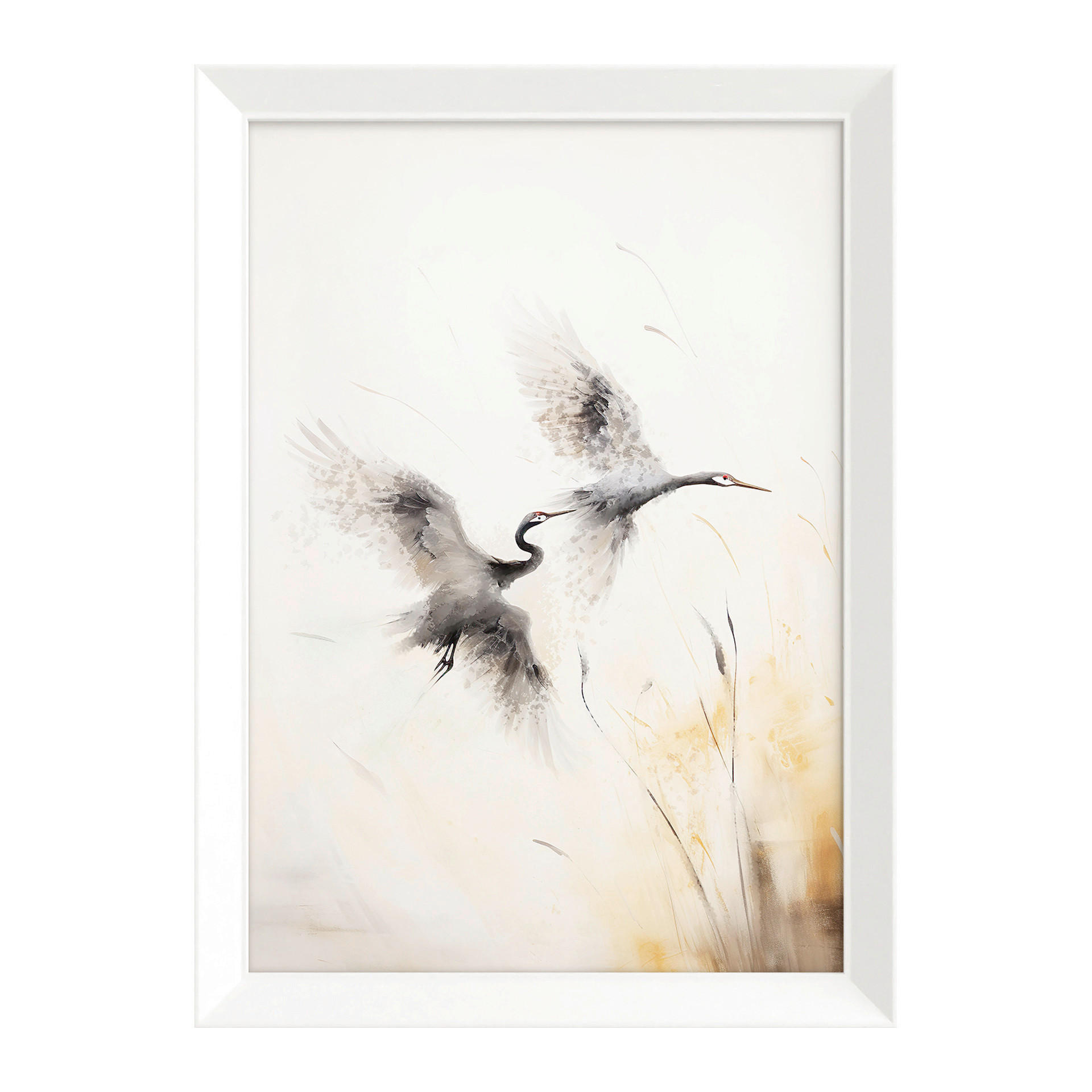 DRUCKGRAFIK Landschaft & Natur, Tiere  - Beige/Weiß, Basics, Holz/Papier (75/56/3cm)
