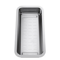 RESTESCHALE 226189  - Edelstahlfarben, Basics, Metall (37,1/5,5/17,7cm) - Blanco