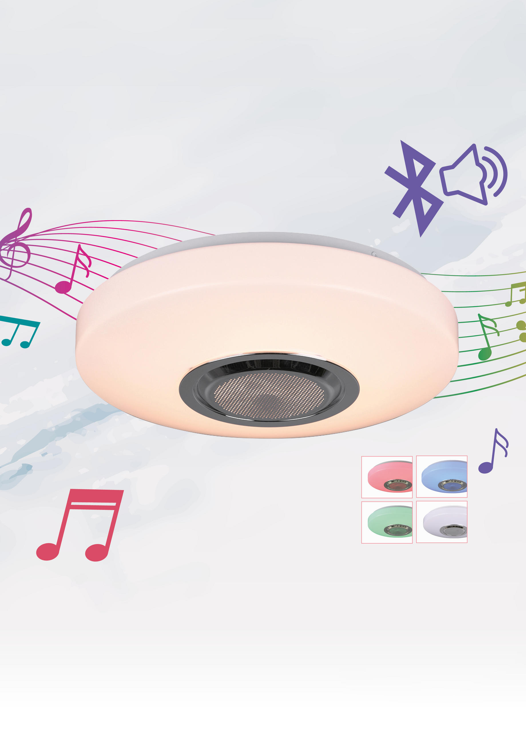 PLAFONIERĂ CU LED - alb, Basics, plastic (30/8cm)