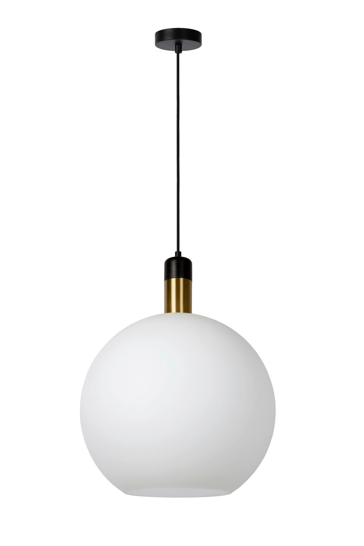 HÄNGELEUCHTE Julius 40/40/130 cm   - Weiß, Basics, Glas (40/40/130cm) - Lucide
