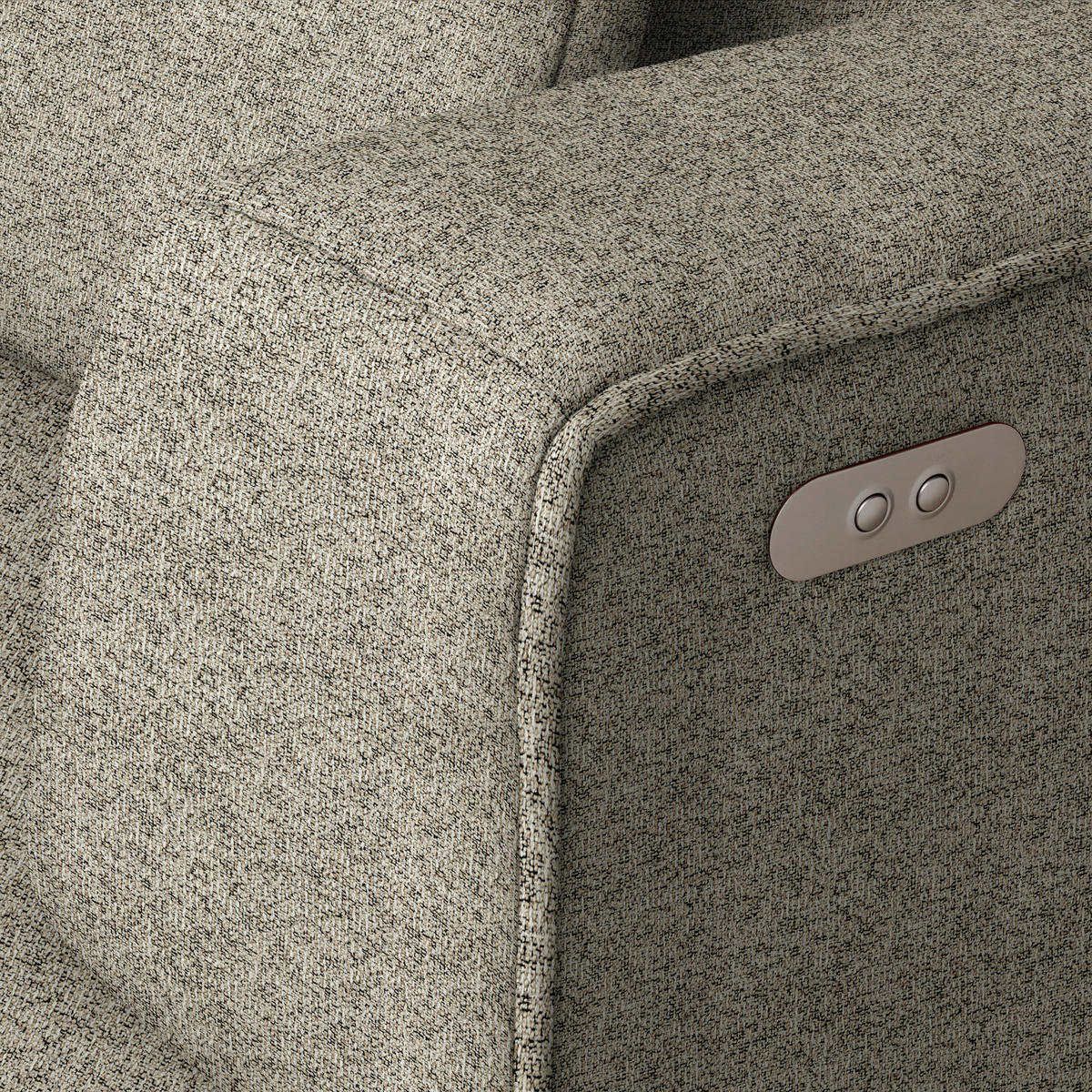 ECKSOFA Webstoff Hellbraun  - Hellbraun/Schwarz, Design, Kunststoff/Textil (288/188cm) - Welnova