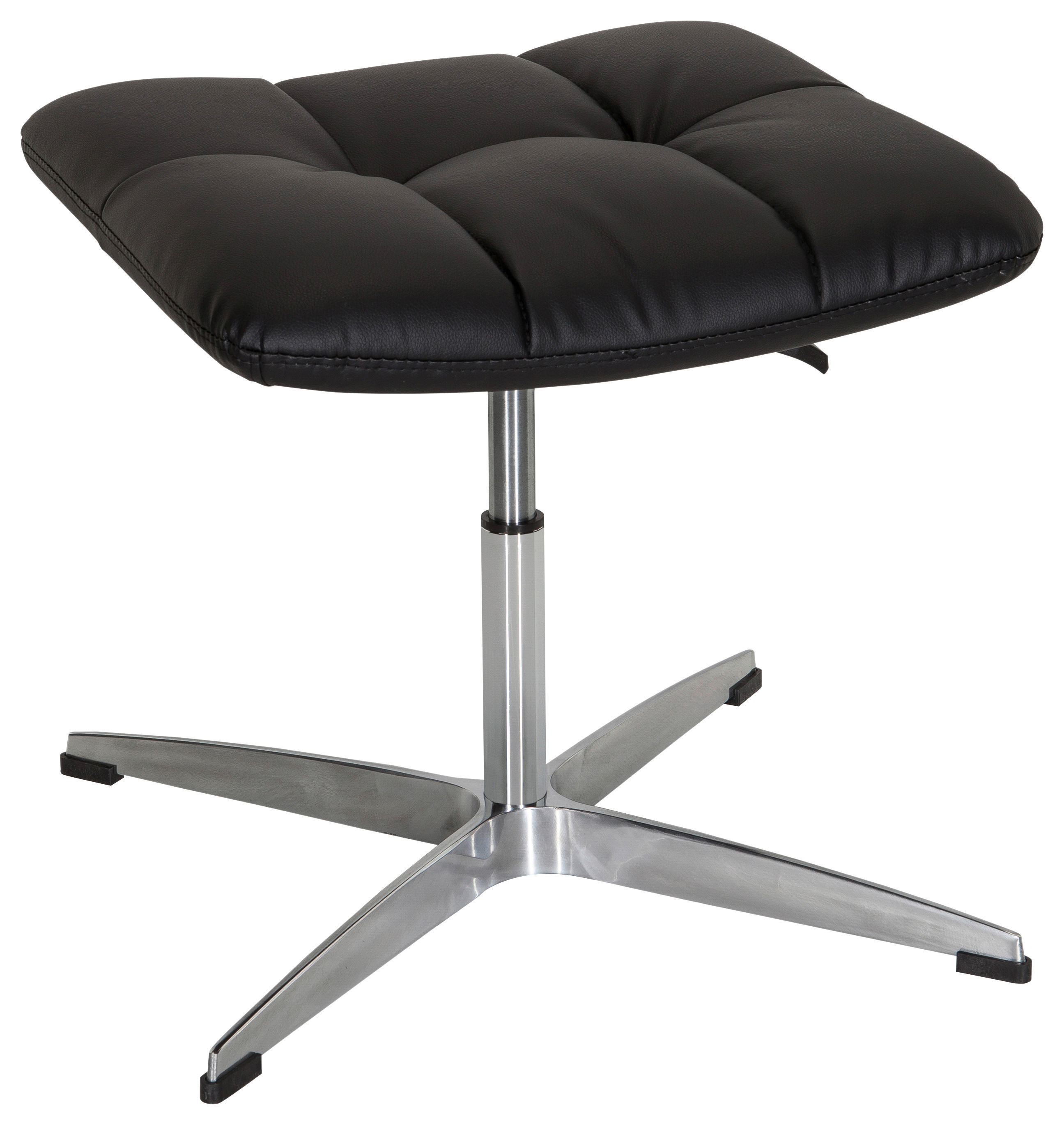 BÜROHOCKER 47/38/47 cm  - Silberfarben/Schwarz, MODERN, Textil/Metall (47/38/47cm) - MID.YOU