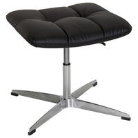 BÜROHOCKER Schwarz  - Silberfarben/Schwarz, MODERN, Textil/Metall (47/38/47cm) - MID.YOU