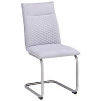 SCAUN BUCATARIE din metal, textil gri deschis  - gri deschis/culoare inox, Design, metal/textil (47/92/59cm) - Xora