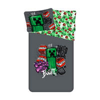 DETSKÉ MINECRAFT NÁVLIEČKY 140/200 cm  - sivá, Design, textil (140/200cm)