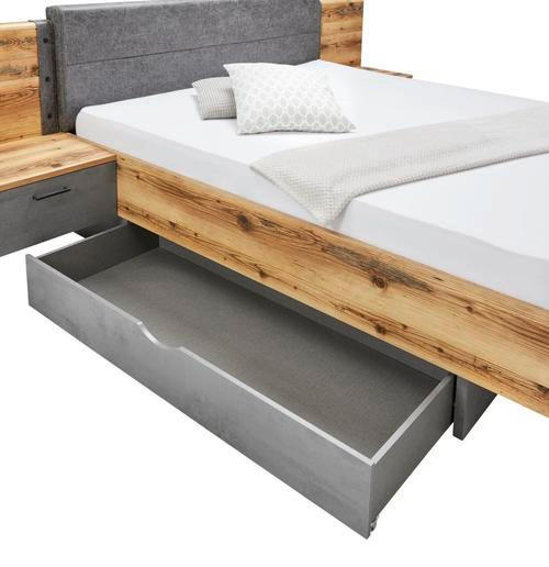 BETTKASTENSET 137,2/19,1/61,5 cm Grau  - Grau, MODERN, Holzwerkstoff (137,2/19,1/61,5cm) - Livetastic