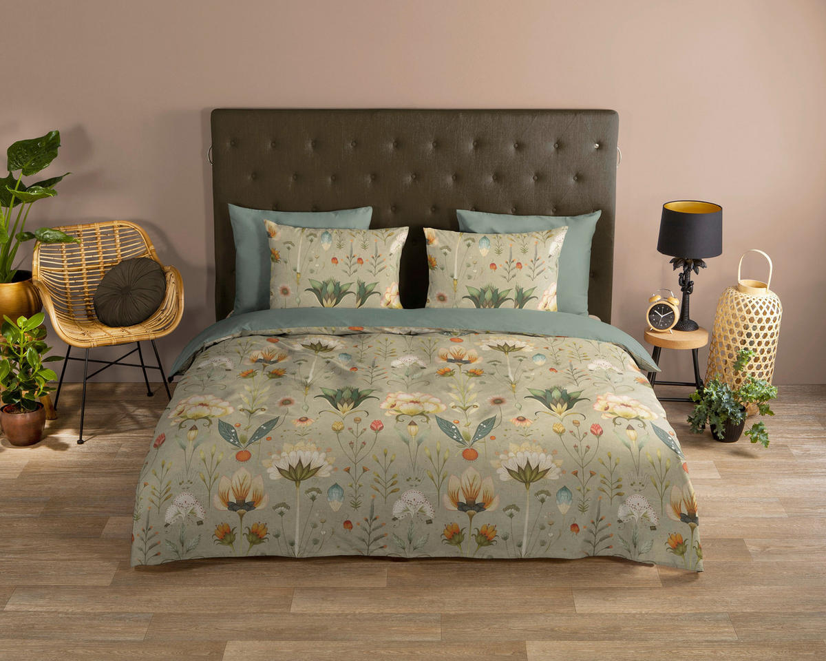 WENDEBETTWÄSCHE 2-teilig Good Morning Renforcé 140/200 cm  - Basics, Textil (140/200cm)