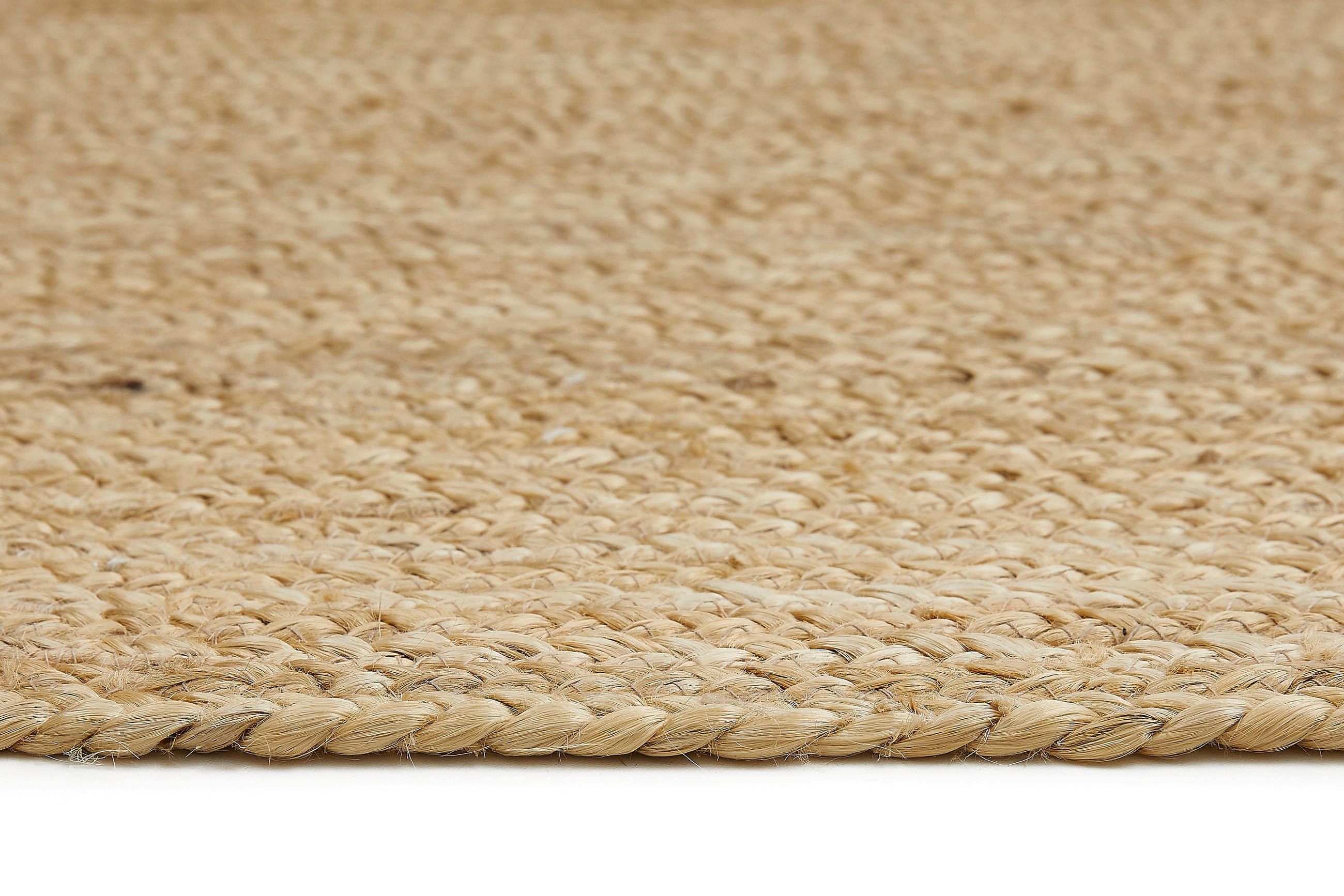 Thumbnail - Juteteppich Jute, Creme, Textil, Struktur, rechteckig, 65x130 cm, Handmade in India, für Fußbodenheizung geeignet, in ve...