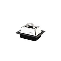 BRÄTER TEPPANYAKI 5,5 L  - Edelstahlfarben/Schwarz, Basics, Glas/Metall (26,7/33,6/15,5cm) - Am Cook