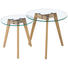 BEISTELLTISCHSET in Klar, Eichefarben - Klar/Eichefarben, Design, Glas/Holz (50/40/50/40/45/40cm) - Carryhome BEISTELLTISCHSET in Klar, Eichefarben - Klar/Eichefarben, Design, Glas/Holz (50/40/50/40/45/40cm) - Carryhome
