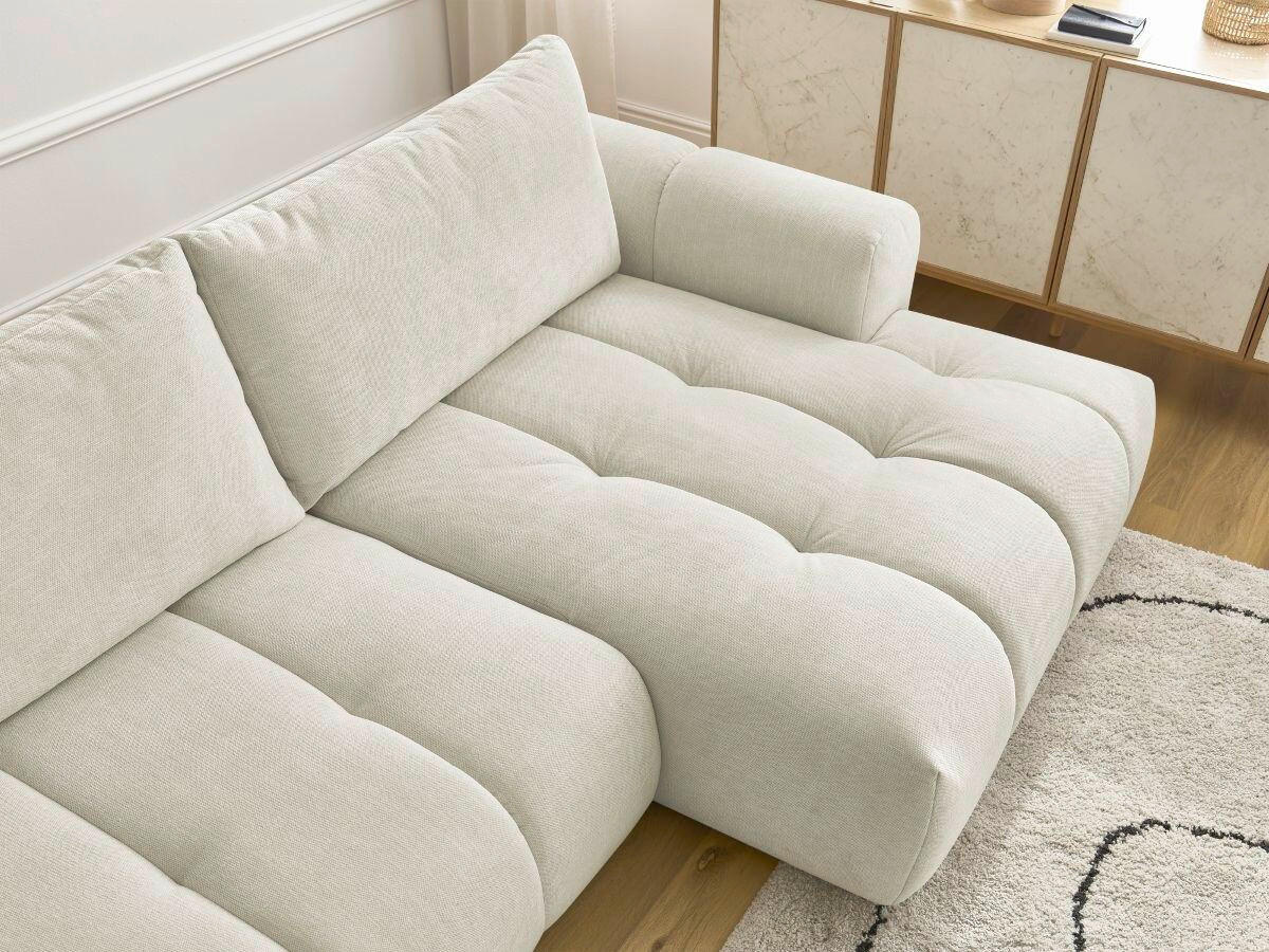 ECKSCHLAFSOFA FUJI Leinenoptik Beige  inkl.  - Beige/Schwarz, MODERN, Kunststoff/Textil (292/160cm)