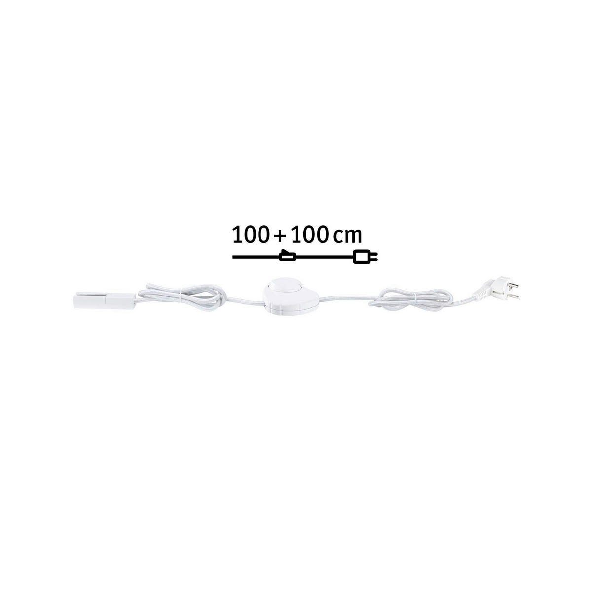 SCHIENENSYSTEM-EINSPEISER 200/1,8/1,8 cm   - Weiß, Basics, Kunststoff (200/1,8/1,8cm) - Paulmann