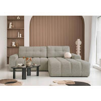 ECKSOFA  Grau  - Schwarz/Grau, Design, Kunststoff/Textil (268/184cm) - MID.YOU