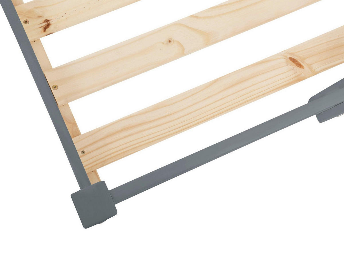 ETAGENBETT 140/200 cm,  in Grau, Lattenrost  - Grau, MODERN, Holz (140/200cm) - MID.YOU