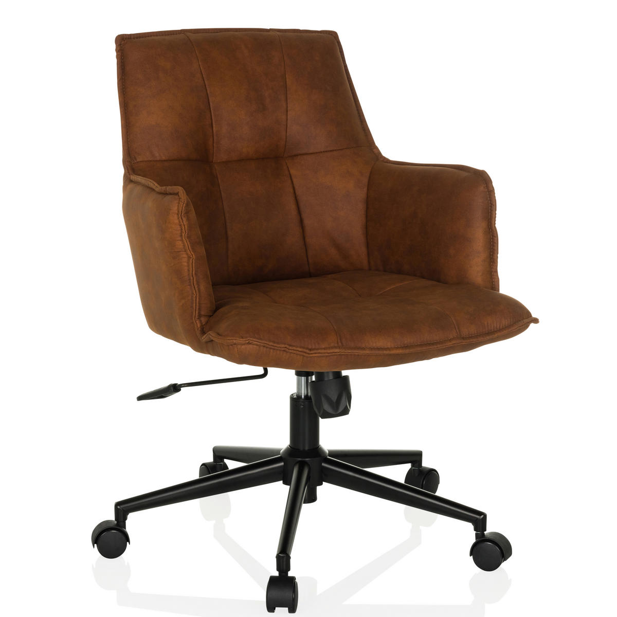 DREHSTUHL Braun  - Schwarz/Braun, MODERN, Kunststoff/Textil (54/85/70cm) - MID.YOU