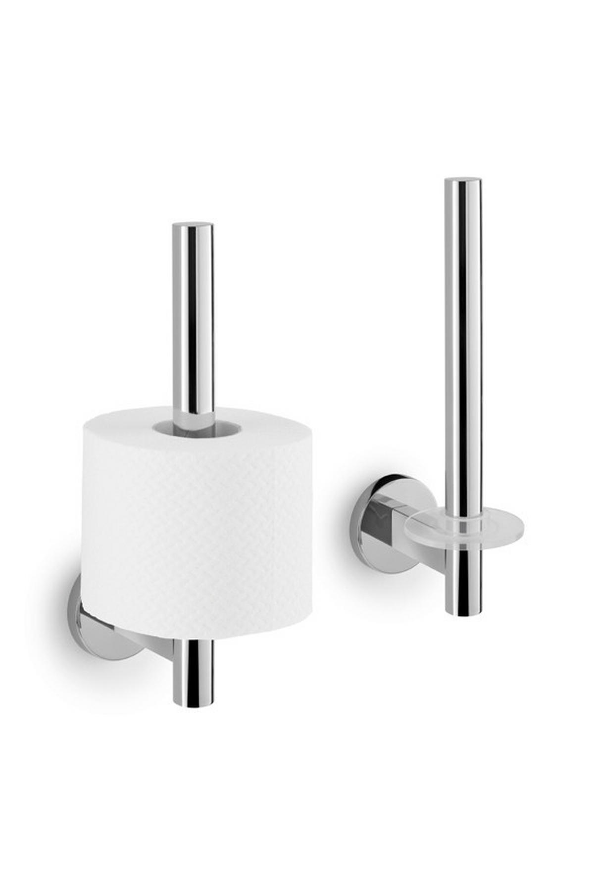 DRŽAČ TOALETNOG PAPIRA  srebrne boje    - srebrne boje, Basics (25/6/10.5cm) - Zack