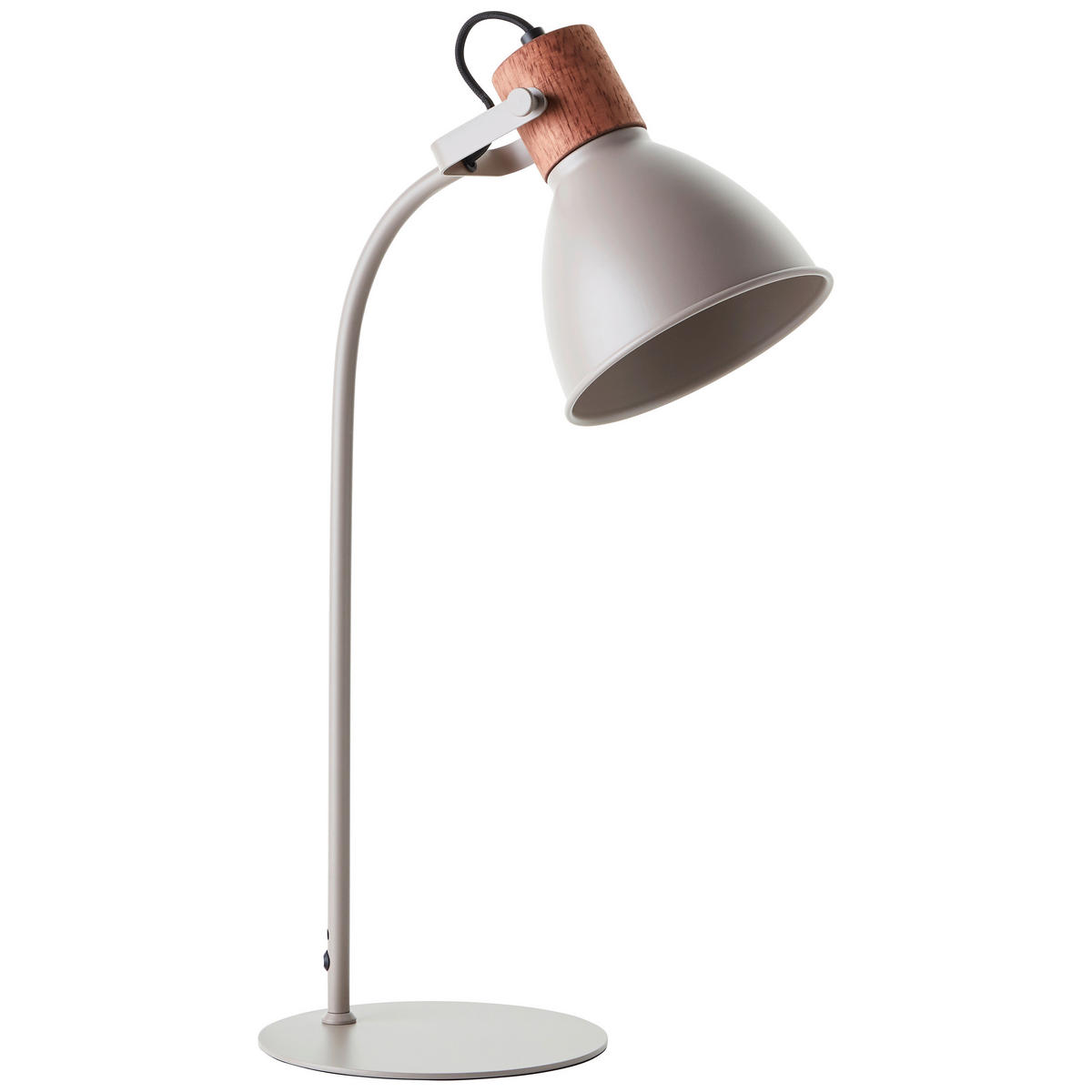 TISCHLEUCHTE - Taupe, Basics, Holz/Metall (18/52/28,5cm) - Brilliant
