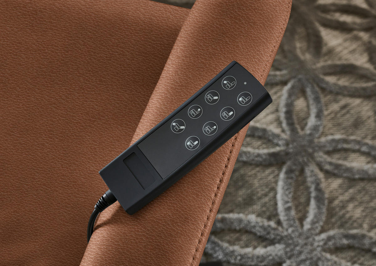 RELAXSESSEL in Leder Cognac  - Cognac/Schwarz, Design, Leder/Metall (76/110/86cm) - Dieter Knoll