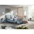 BOXSPRINGBETT 180/200 cm  in Hellblau  - Alufarben/Hellblau, KONVENTIONELL, Textil (180/200cm) - Dieter Knoll