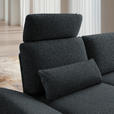 ECKSOFA  in Flachgewebe Anthrazit  155/234 cm  - Anthrazit/Schwarz, Design, Textil/Metall (155/234cm) - Dieter Knoll