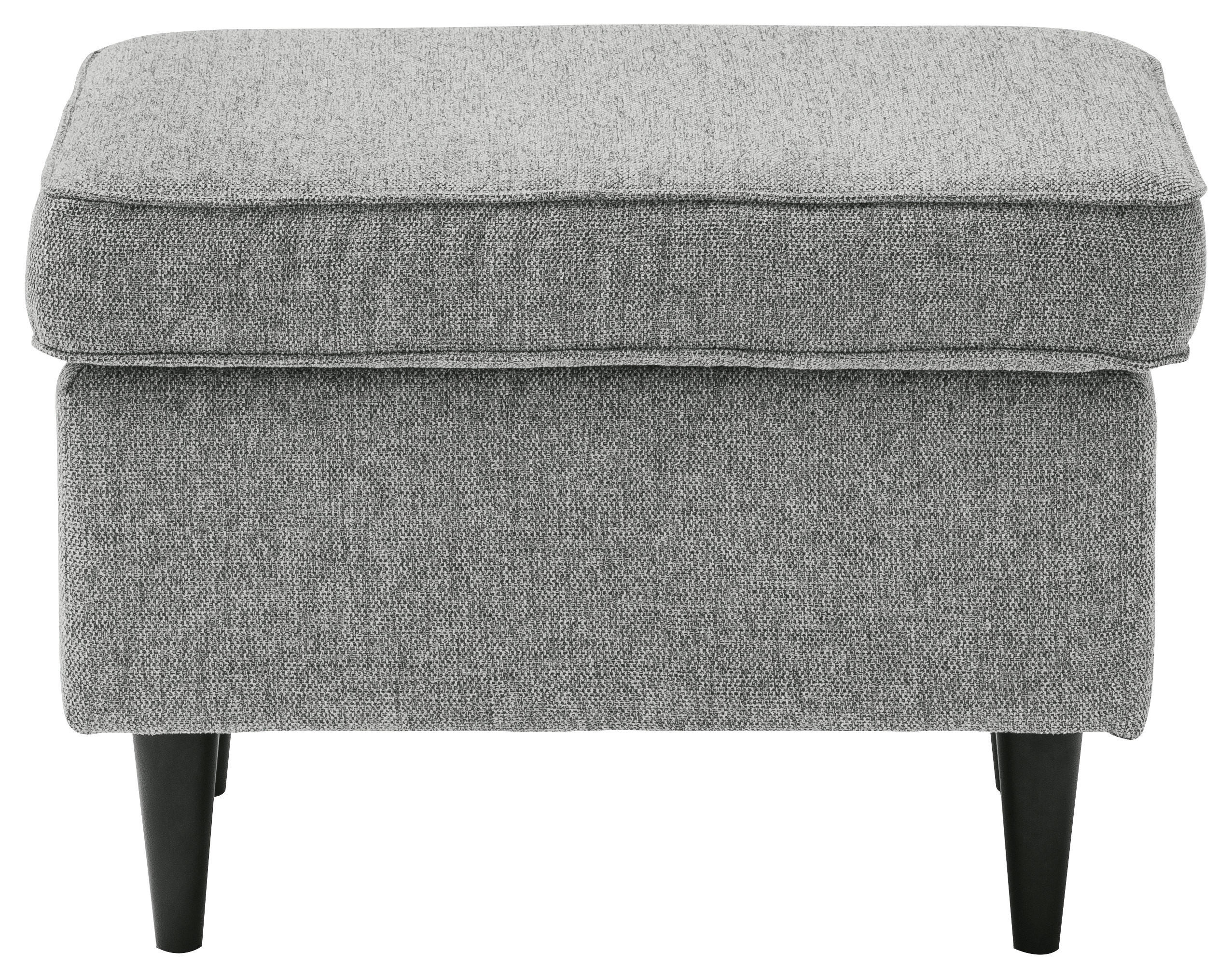 HOCKER Webstoff Grau  - Schwarz/Grau, Basics, Textil (63/43/42cm) - MID.YOU